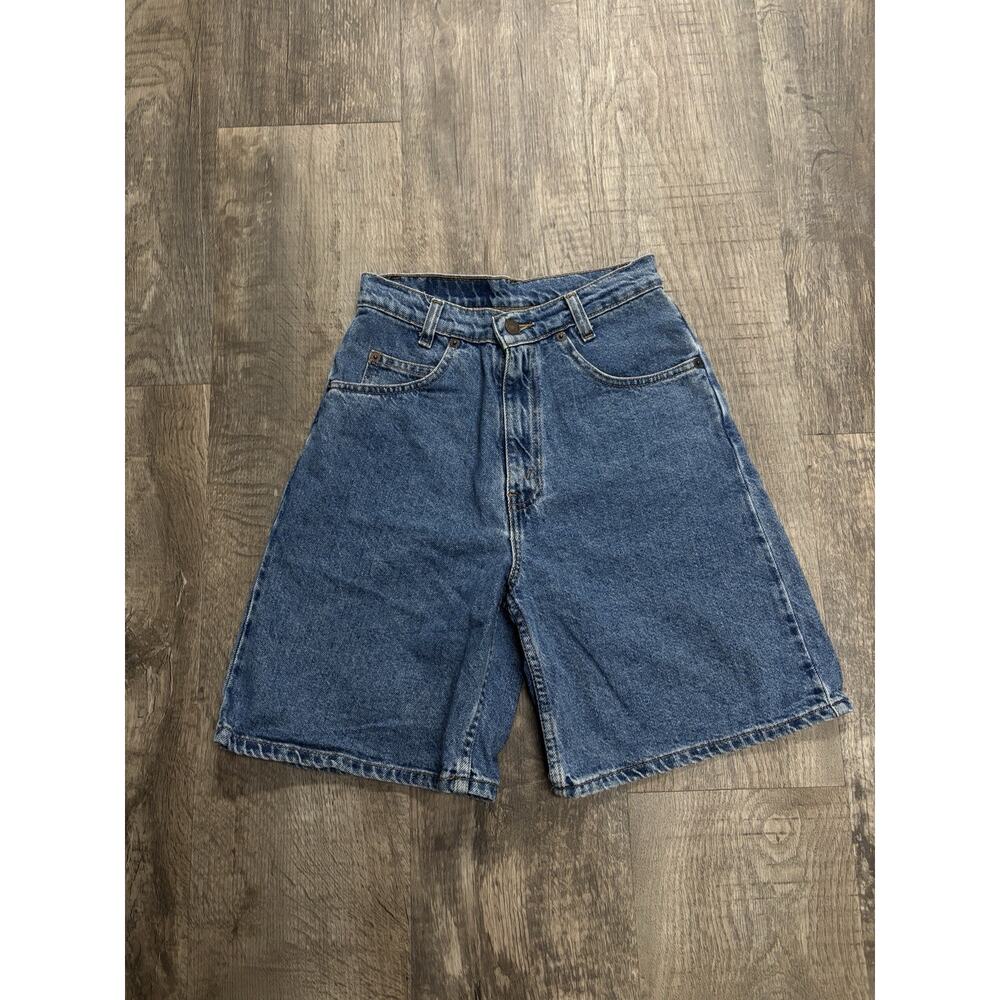 Vintage Levi's 550 Relaxed Fit Slim Orange Tab Denim Shorts Size 16